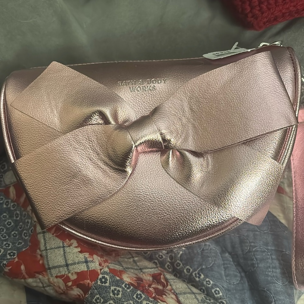 Shiny pink make up bag!